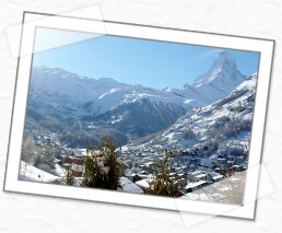 Vista su Zermatt e sul Monte Cervino