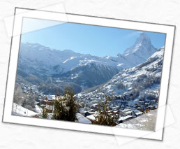 Aussicht auf Zermatt und Matterhorn